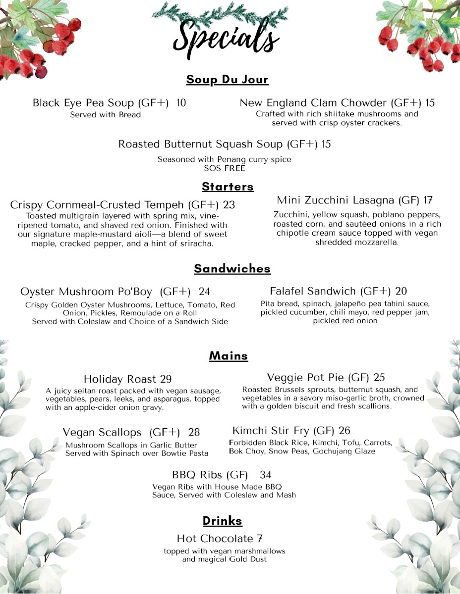 Menu V-Spot Food Vegan Restaurant-1